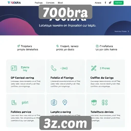 Características principais do site 700bra
